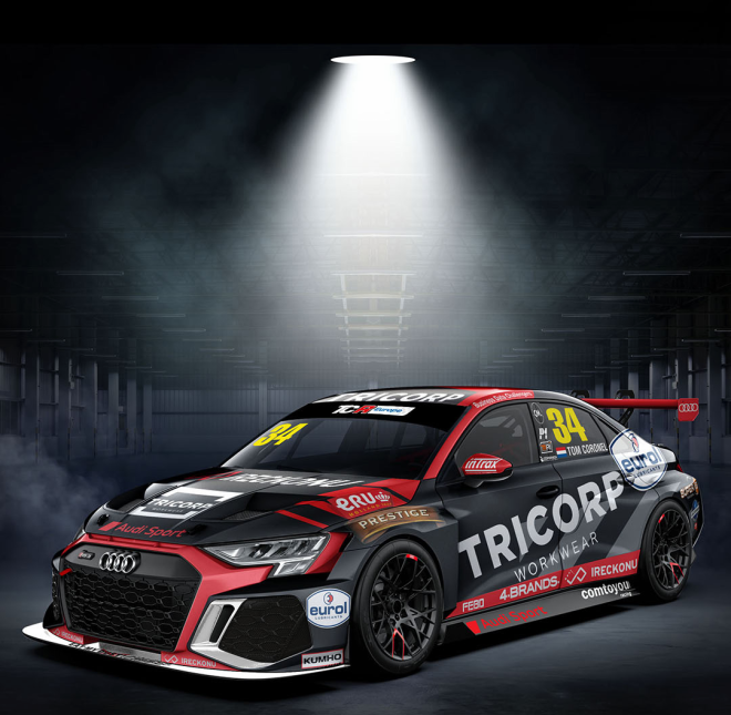 Race auto Tom Coronel en Tricorp