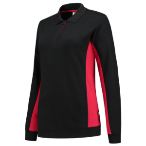 Sweatshirt Polokragen Bicolor Damen