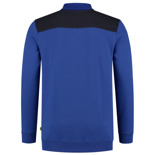 Bicolor Polo-neck Sweater Contrasting Seams