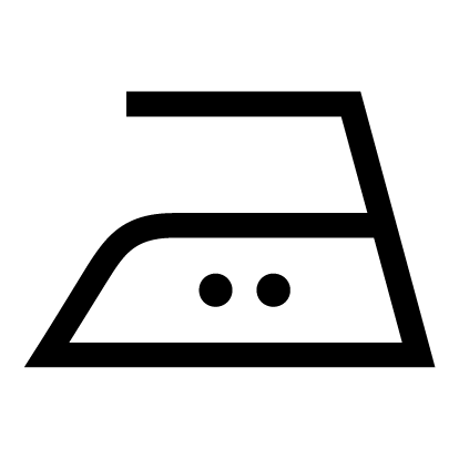 Bügeln mit mittlerer Temperatur (max. 150°C)