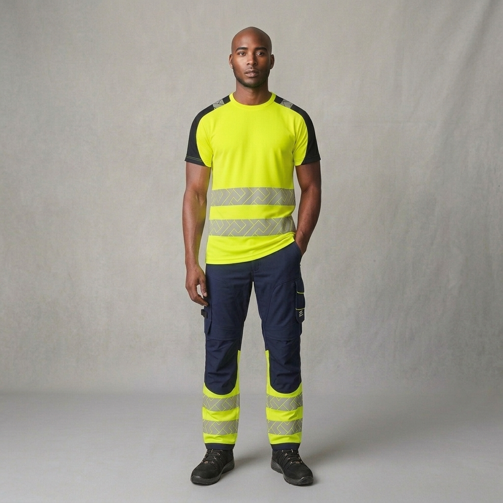 Pantalon de Travail en Tissu Extensible dans 2 Directions Haute Visibilité Redefined