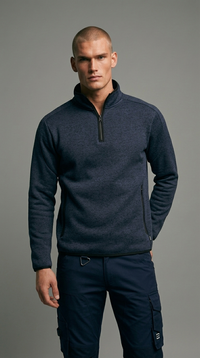 Knitted Fleece Jacket 1/4 Zip Redefined