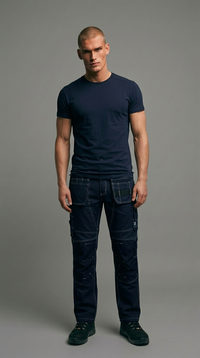 Pantalon de Travail en Denim en Tissu Extensible Fonctionnelle Redefined Poches Battantes