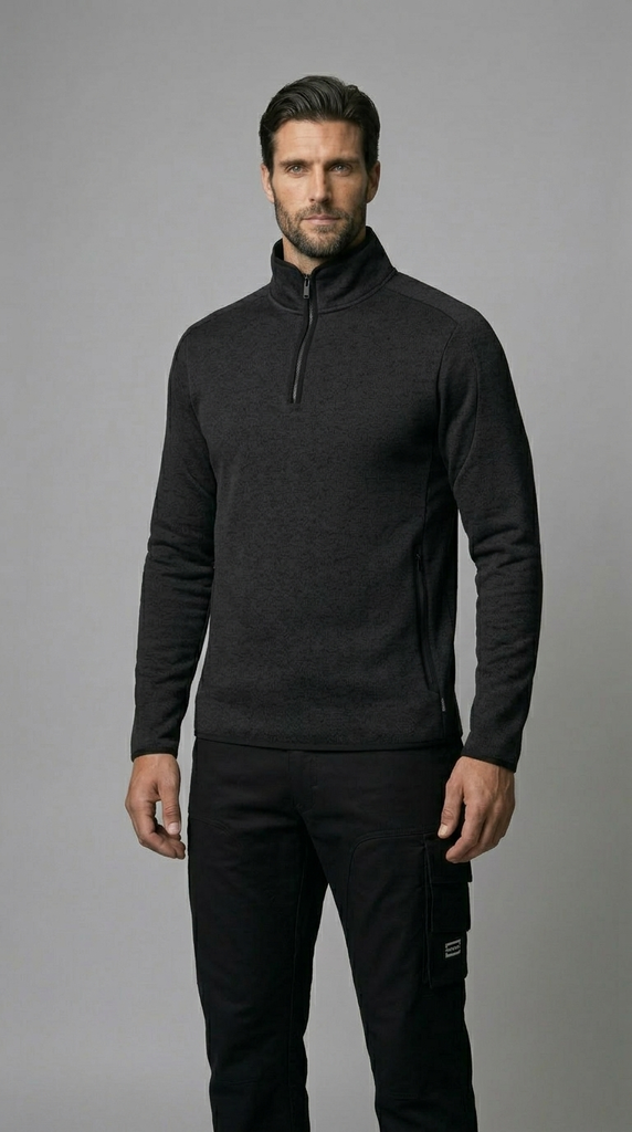 Knitted Fleece Jacket 1/4 Zip Redefined