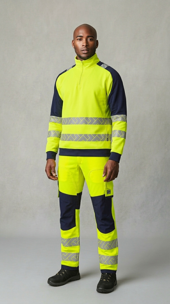 Sweat 1/4 Zip Haute Visibilité Redefined Lavable Industriellement