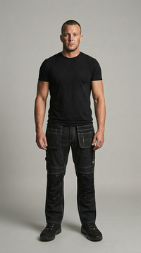 Pantalon de Travail en Denim en Tissu Extensible Fonctionnelle Redefined Poches Battantes